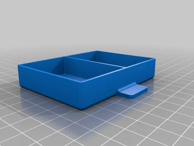 Customizable drawer box with hex pattern sides — modelo 3D