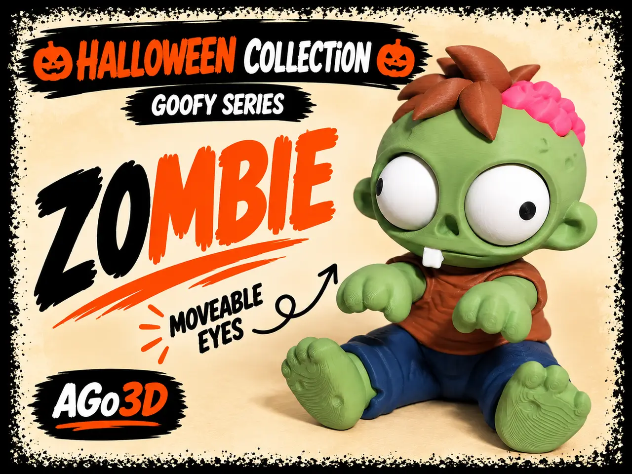Goofy series – ZOMBIE Movable Eyes NO AMS — modelo 3D
