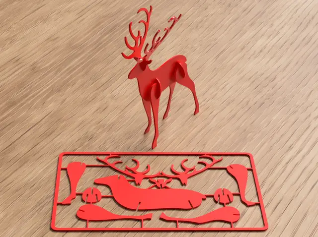 Christmas Deer kit card — modelo 3D