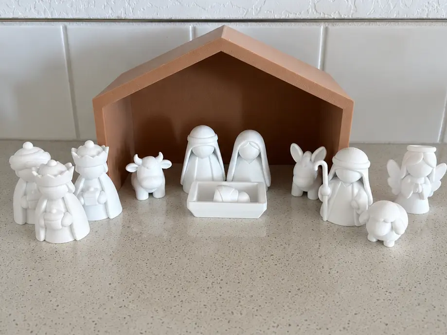 Montessori Nativity Set | Color Your Own Nativity — modelo 3D