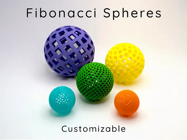Fibonacci Spheres - Customizable Airless Balls — modelo 3D