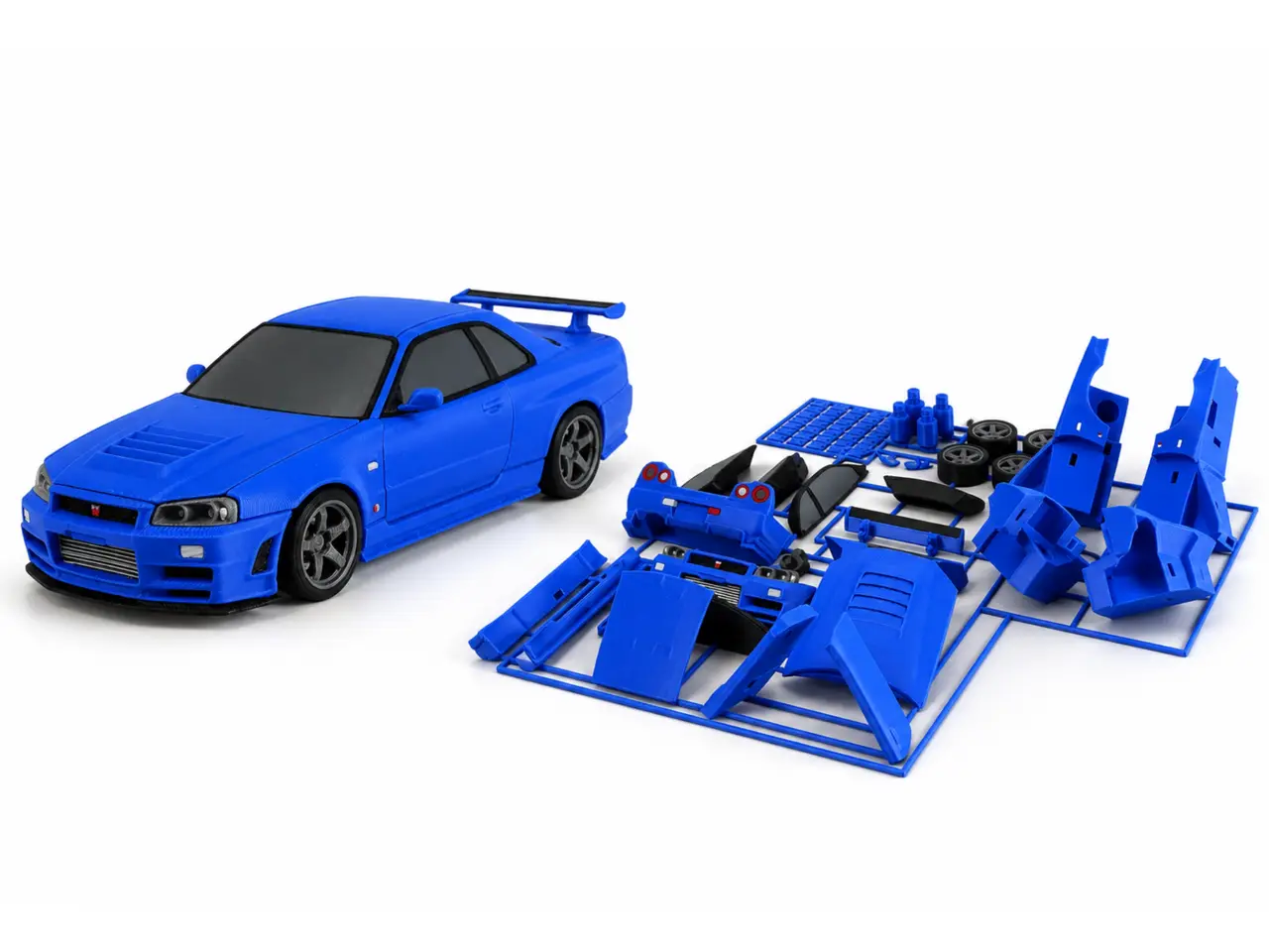 GT-R R34 Mini "Kit Card" - A1 Mini, No Glue — modelo 3D