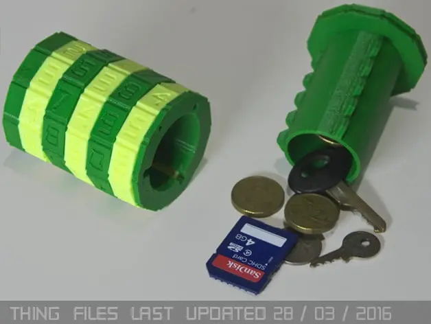 Combination Safe 00 (Cryptex) — modelo 3D