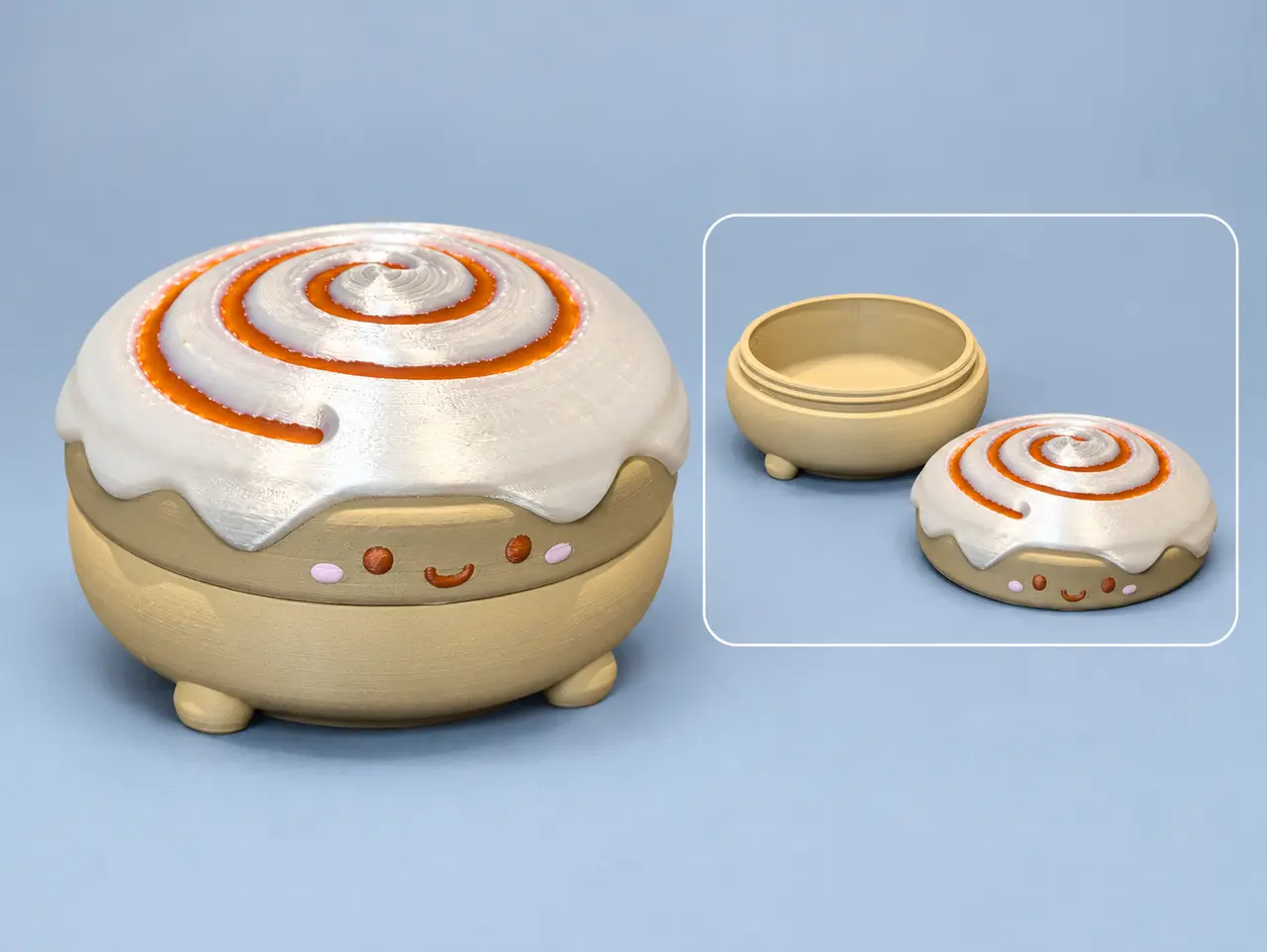 Cinnamon Roll Buddy Twist-Top Container — modelo 3D