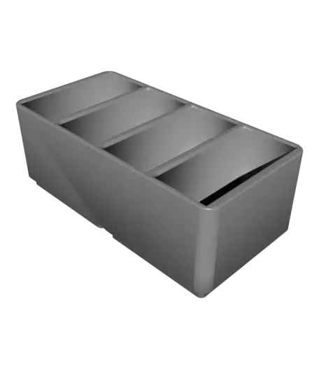Gridfinity 1x2 4x Fuji NP-W126 Battery Holder — modelo 3D