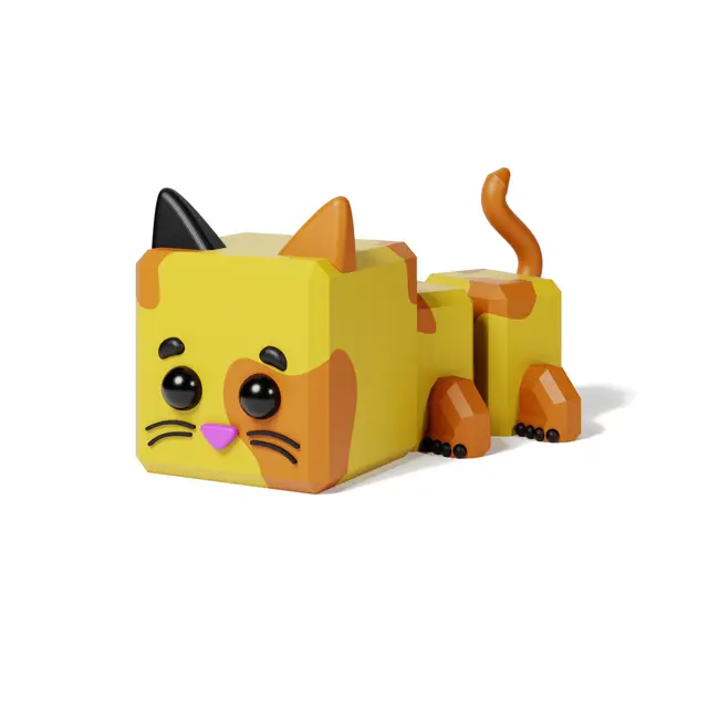 Cute, Flexi Cat — modelo 3D