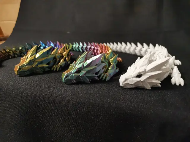 Articulated Crystal Spine Dragon — modelo 3D