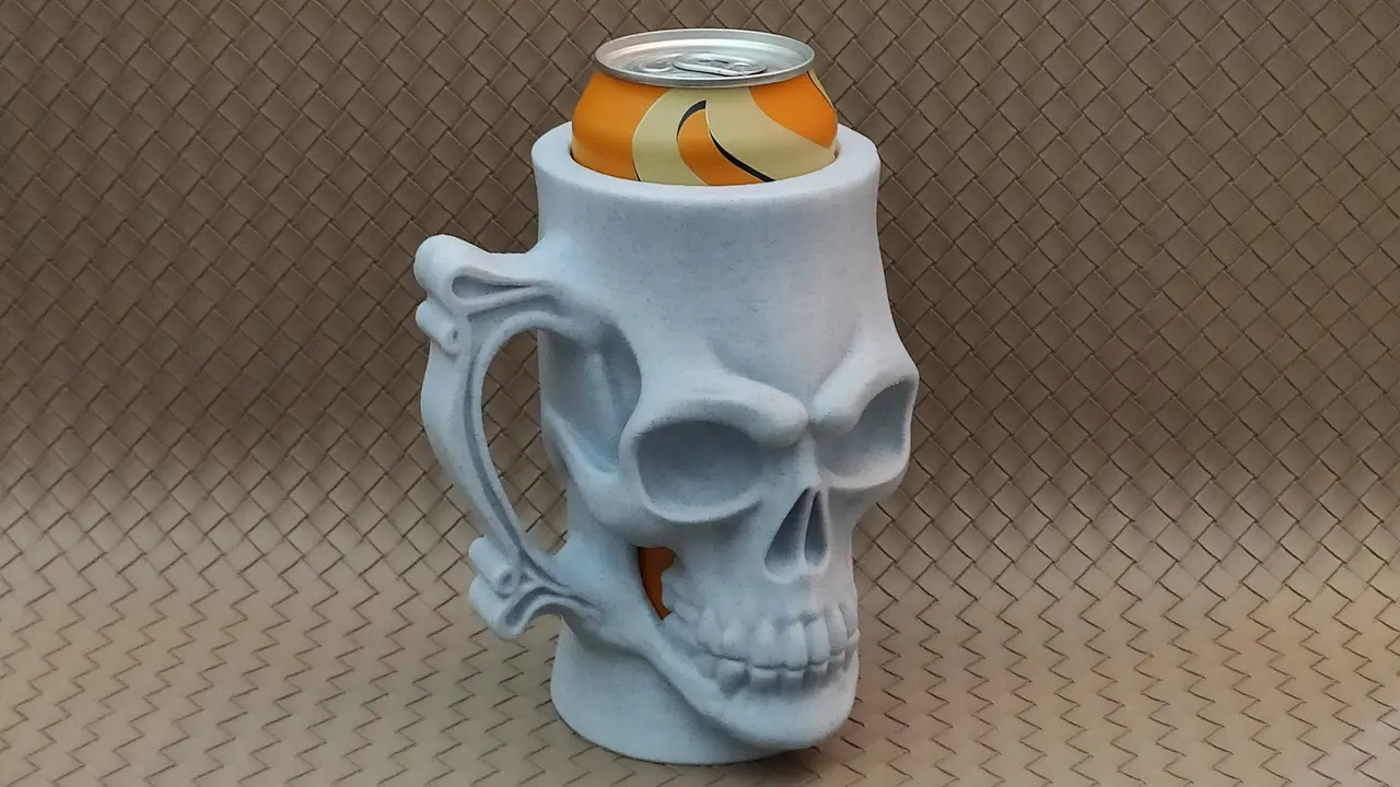 Skull Can Holder (0.5L Cans) - Beer mug — modelo 3D