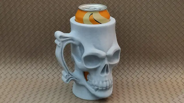 Skull Can Holder (0.5L Cans) - Beer mug — modelo 3D