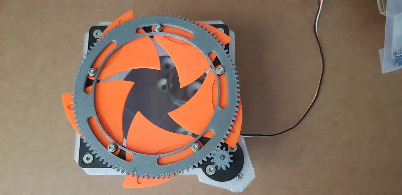 Servo automated iris / aperture for air flow controll — modelo 3D