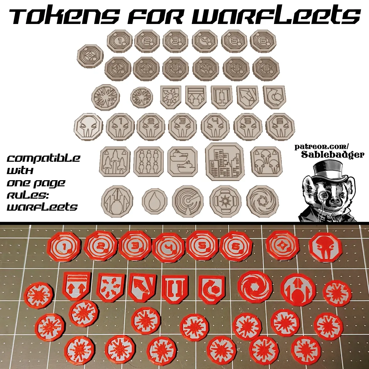 Game Token Project - OPR Warfleets — modelo 3D