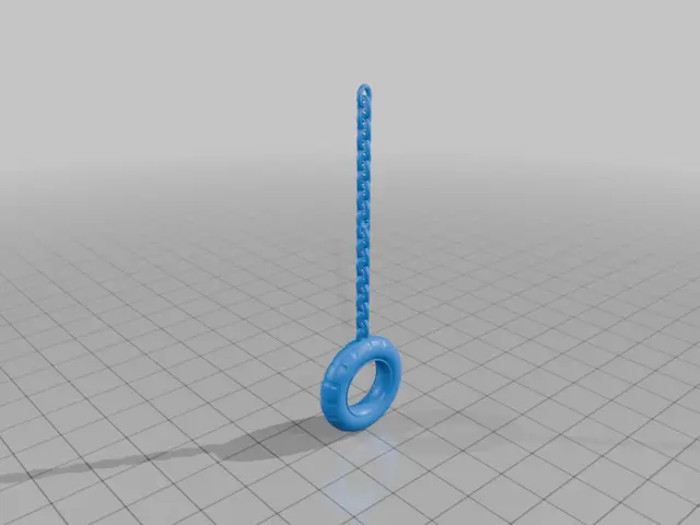 HO Scale Realistic Tire Swing with Double-Length Chain — modelo 3D