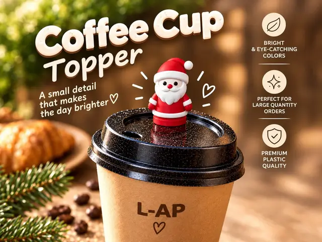 Santa Christmas Coffee Cup Lid Topper — modelo 3D