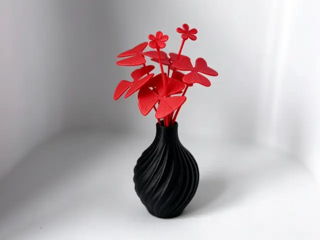 精致的紫色三叶草，其他颜色打印也挺好看 — modelo 3D