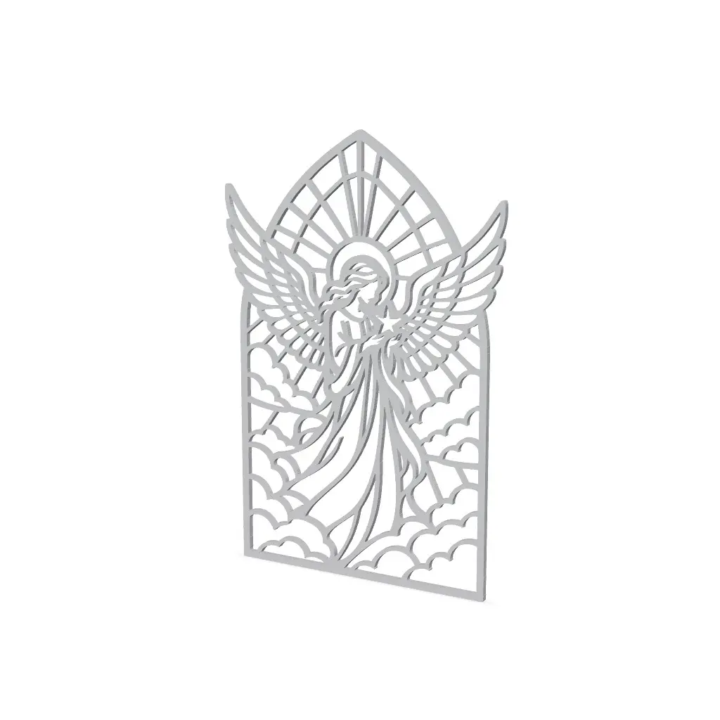 Stained Glass Series- Angel Window Wall Art — modelo 3D