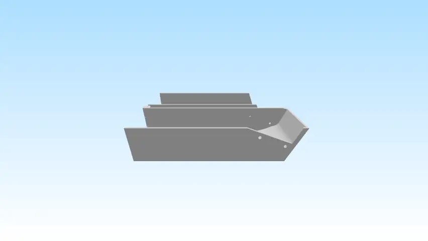 Left Poop Chute for Centauri Carbon 1 — modelo 3D