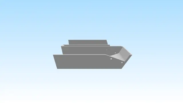 Left Poop Chute for Centauri Carbon 1 — modelo 3D