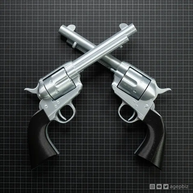Cattleman Revolver - Colt Model 1873 Single Action Army Revolver — modelo 3D