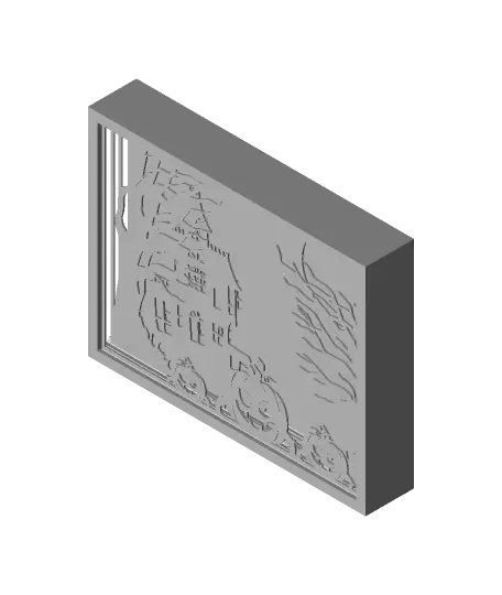 Halloween Multilayer Silhouette — modelo 3D