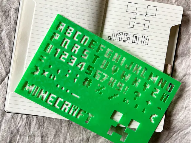 Minecraft Font Alphabet and Numbers Stencil — modelo 3D