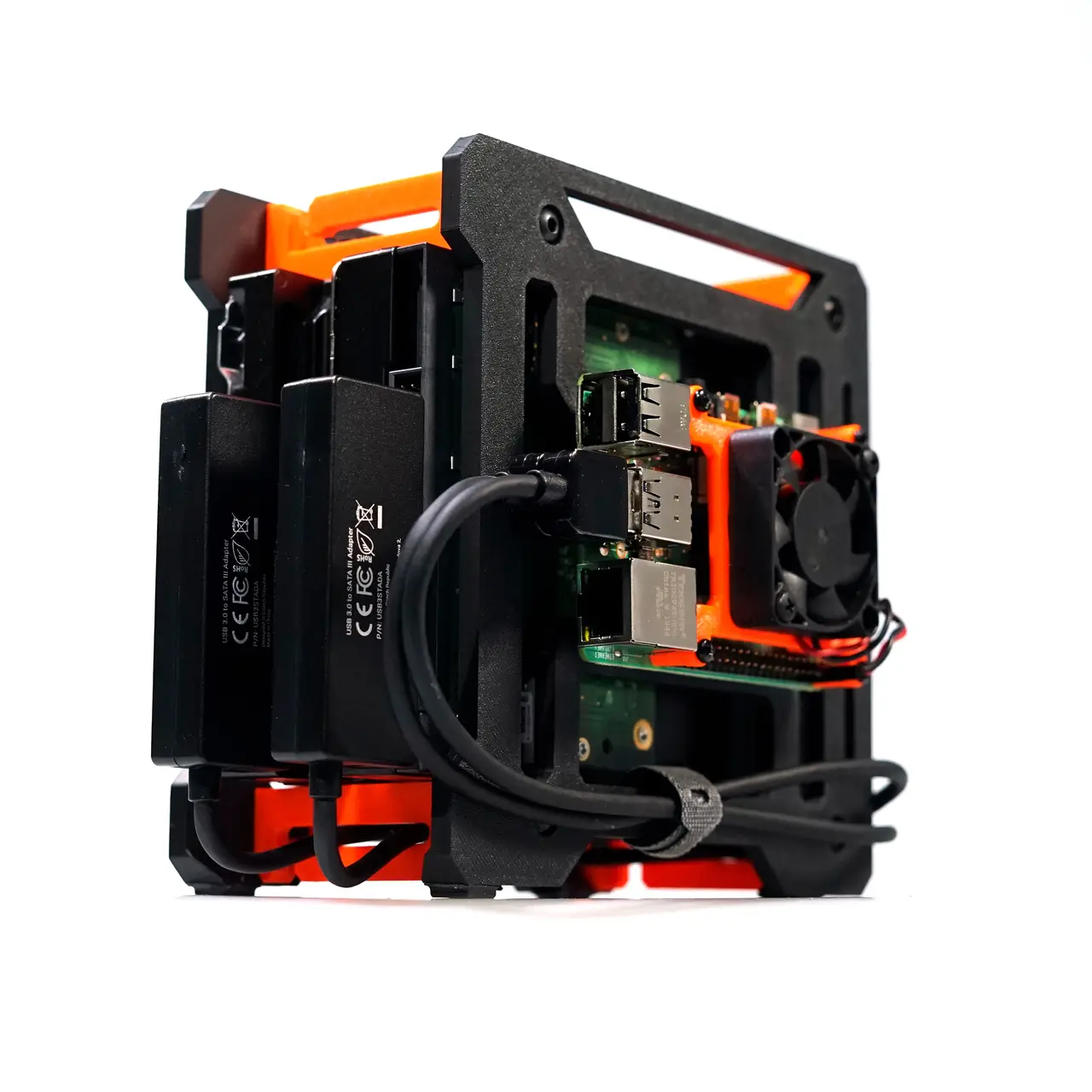 TerraPi Extreme Duo open frame case for Raspberry Pi and 2x 3,5" HDD drives — modelo 3D