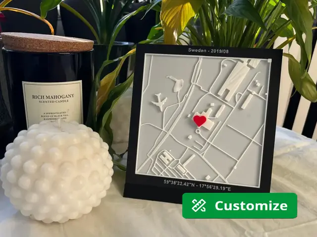 Map to my heart - Personalized 3D City map — modelo 3D