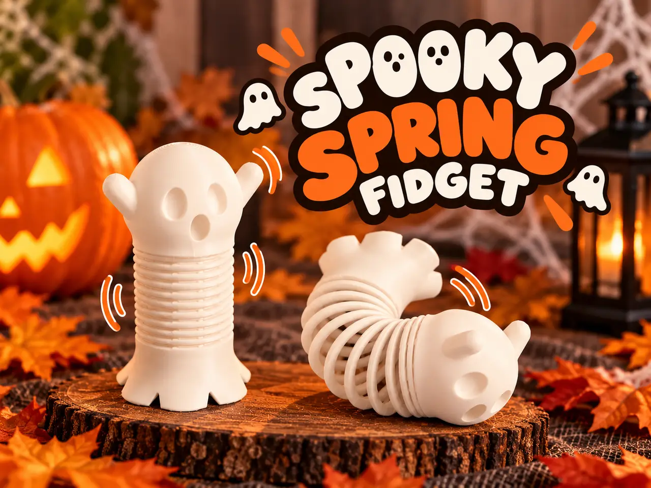 Cute Halloween Spring Fidget PiP No AMS No Support — modelo 3D