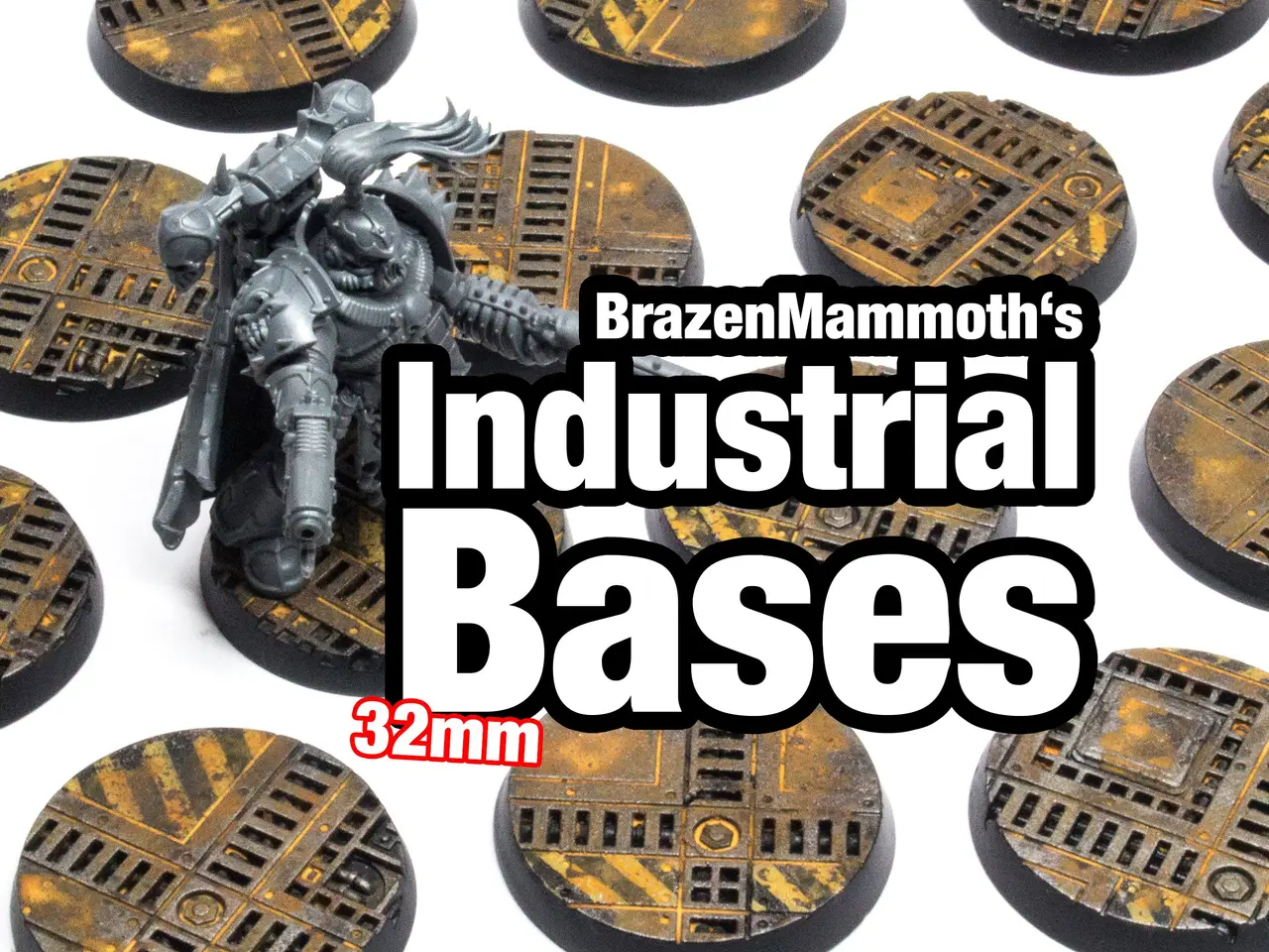 32mm Industrial Bases — modelo 3D