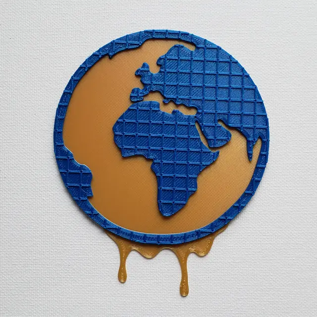 Stroopwafel World logo and a stroopwafel coaster — modelo 3D
