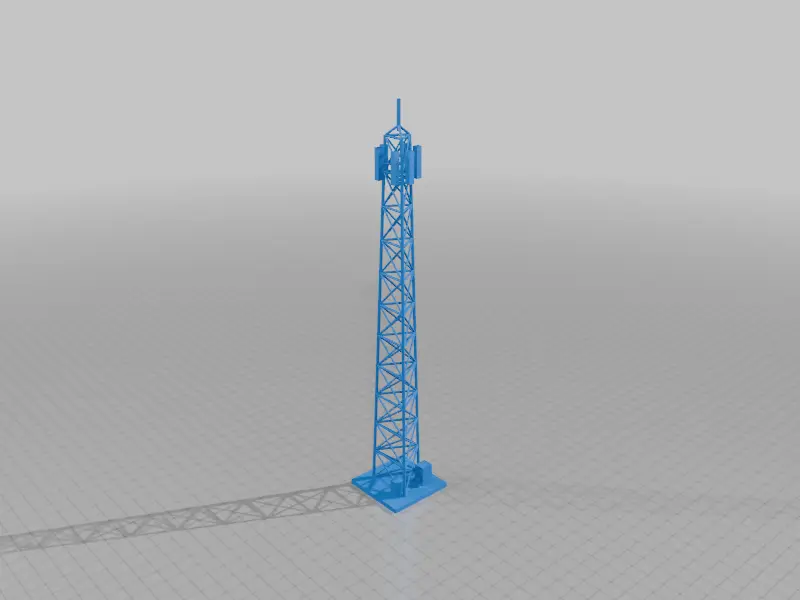 HO scale (1:87) cell phone tower — modelo 3D