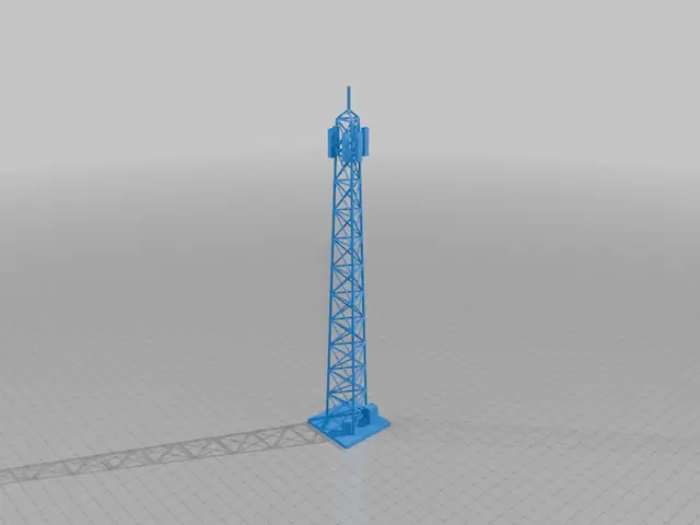 HO scale (1:87) cell phone tower — modelo 3D
