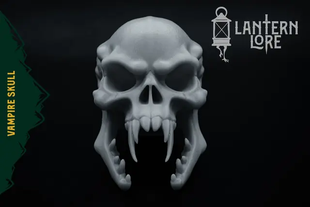Vampire Skull (Pre Supported for Resin) — modelo 3D