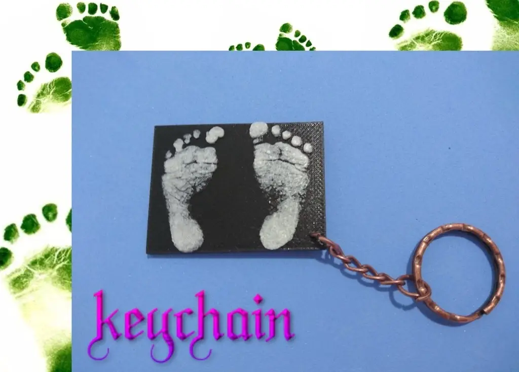 Footprint Keychain — modelo 3D