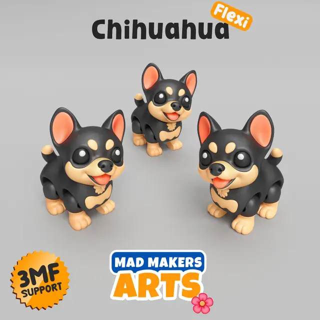 MMA Flexi Chihuahua Puppy FREE STL — modelo 3D