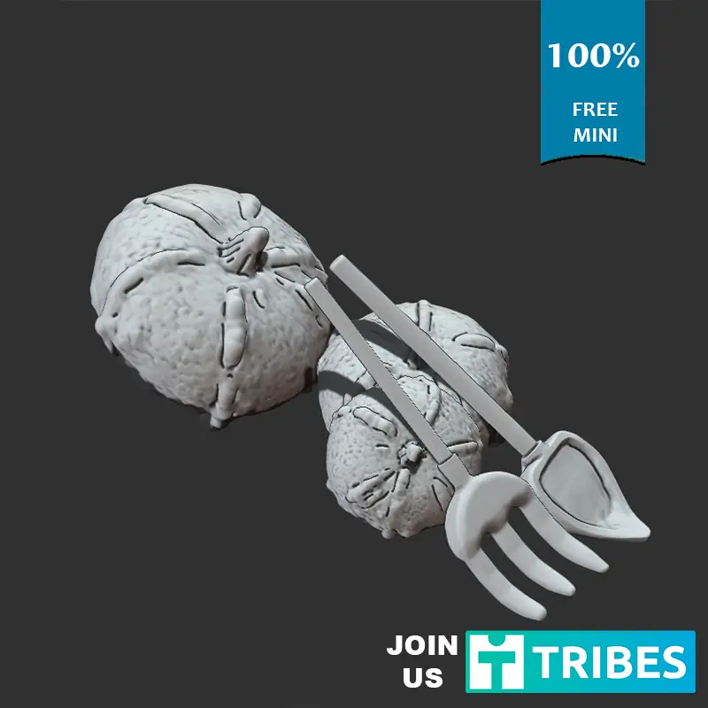 Pumpkins and garden tools — modelo 3D