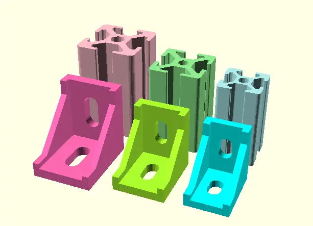 Customizable Tslot profile — modelo 3D