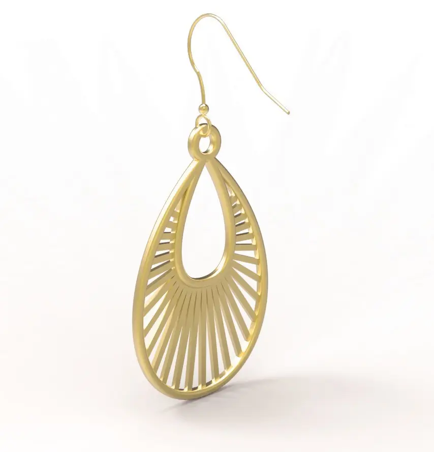 Tear Drop Shaped Earring — modelo 3D