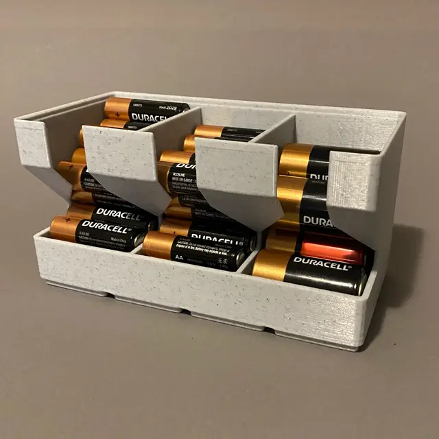 Gridfinity battery hopper — modelo 3D