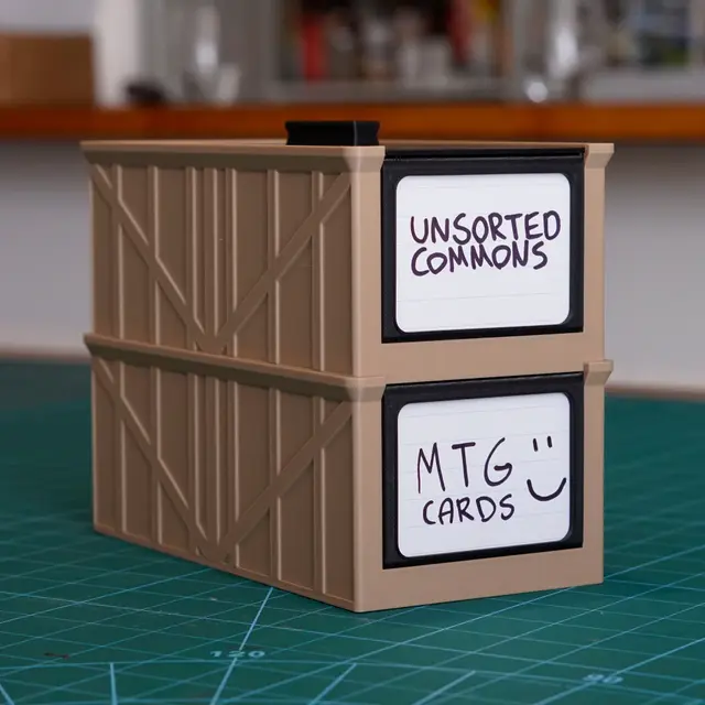 Bulk Trading Card Storage with Labels — modelo 3D