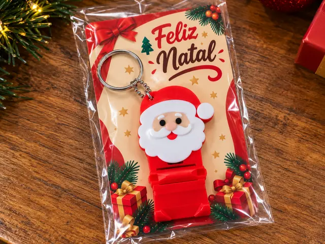 Chaveiro Abridor Suporte de Celular Papai Noel — modelo 3D