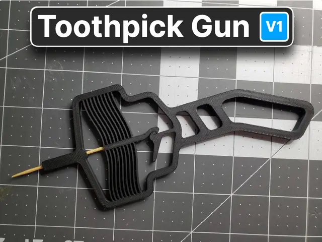 Toothpick Gun (Compliant mechanism) — modelo 3D