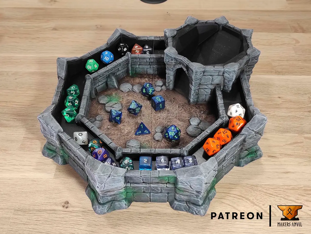 Dice tower & Tray — modelo 3D
