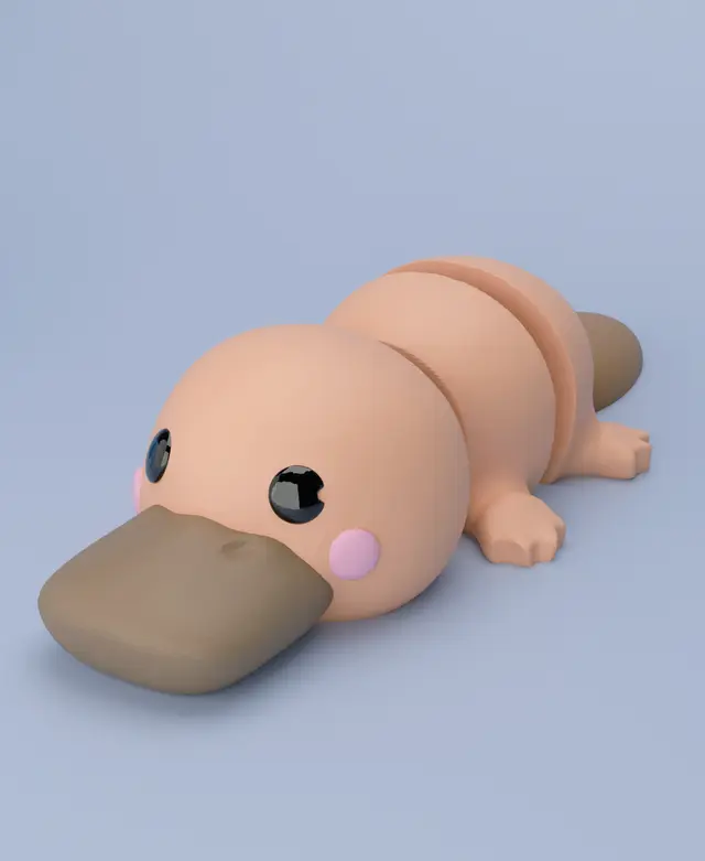 3D Flexi Platypus Keychain — modelo 3D