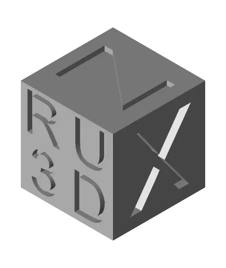 Test Cube 20x20 mm by R U 3D.stl — modelo 3D