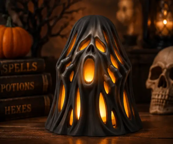 The Veil – Screaming Ghost LED Tea Light Cover — modelo 3D