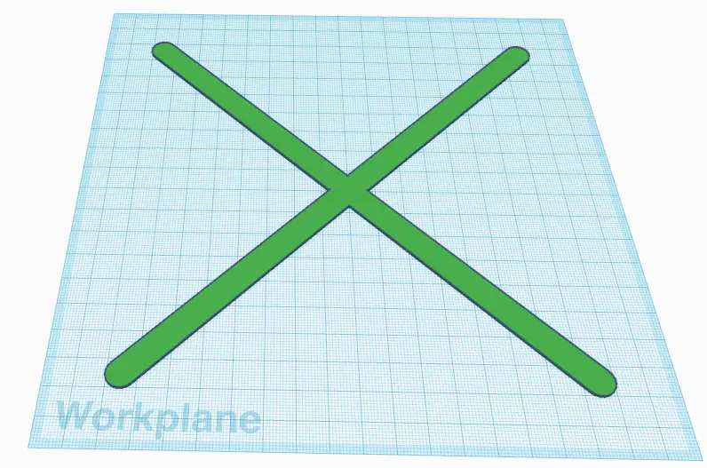Big X Calibrator (160x160) — modelo 3D