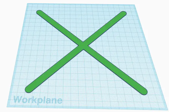 Big X Calibrator (160x160) — modelo 3D