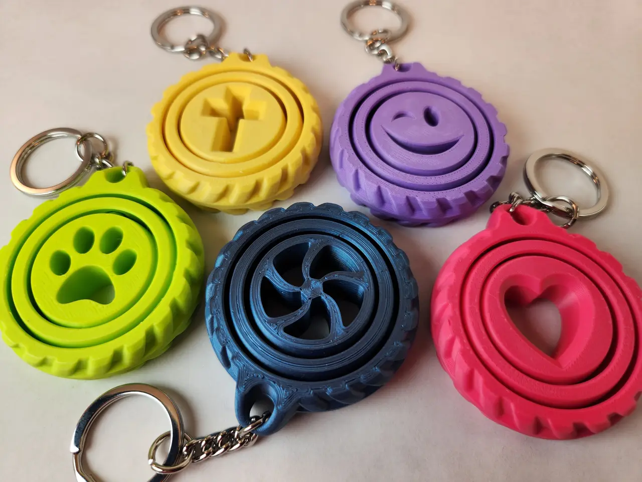 Gyroscopic Keychain Spinners — modelo 3D