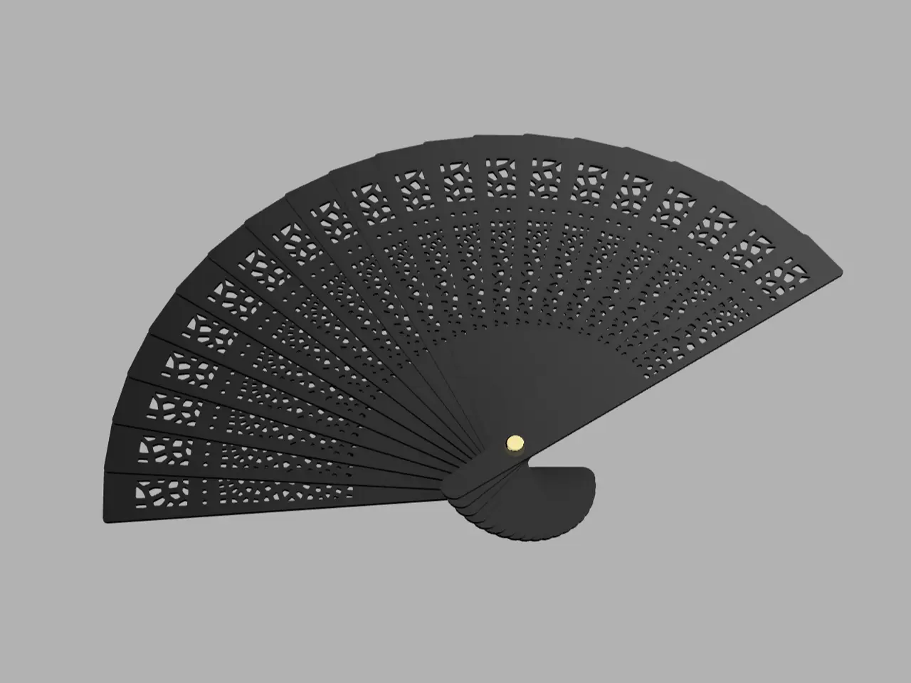 Hand fan Voronoi — modelo 3D