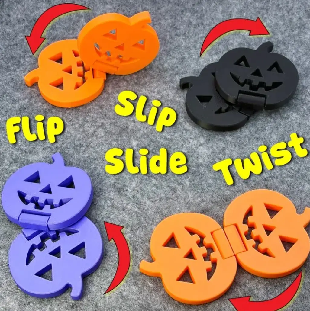 a slide pumpkin fidget toy — modelo 3D